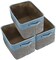 Sorbus 3 Pack Fabric Cubby Organizer - Large Sturdy Foldable Storage Bins with Handles - Lightweight and durable